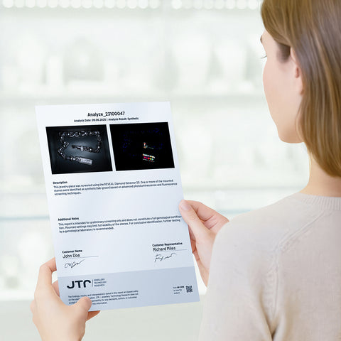 Reveal Diamond Detector 2S - Compact, Portable diamond verification instrument which detects 100% Lab-grown CVD HPHT diamonds and also diamond simulants like CZ and Moissanite